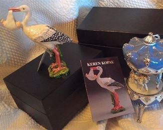 Keren Kopal stork & Musical carousel, both w boxes