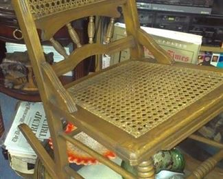 Stick & ball cane rocking chair