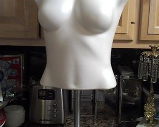 Bust dress form w bushed steel stand like new, have others, even a full size one- see Main Attractions