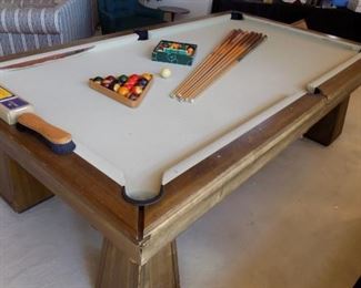 Brunswick pool table with accessories