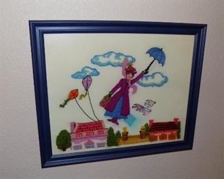 crewel needlework Mary Poppins