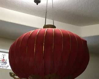 Red & gold Chinese lanterns, 3 total