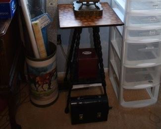 ACCENT TABLE, LAMP, STORAGE