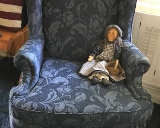 Bassett Queen Anne wing back chair