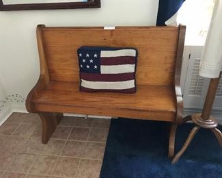 Oak church pew / bench