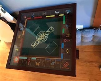 Franklin Mint Monopoly board with stand