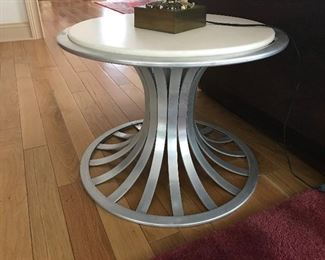 Russel Woodard Aluminum Marble Top Table