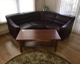leather half moon sofa