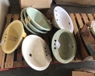 There is a selection of plastic sinks available as well