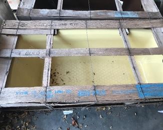 Harvest Yellow American Standard 1970's vintage cast iron bathtub
