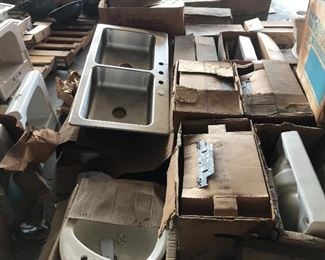 Stainless steel and nickel oversized kitchen sink.