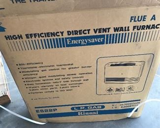 Rinnai heater ES22P Liquid Propane 8,200-20,700 BTU