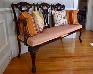 Chippendale style bench