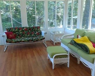 3 piece porch set, couch,  end table and ottoman.  $800 