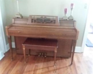 Wurlitzer piano and bench