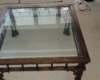 Asian inspired coffee table, vintage