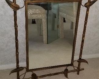 Vintage metal framed mirror
