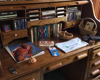                        GREAT ROLL-TOP DESK AND BOOKS