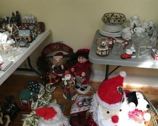 Christmas wreaths, and animated and stand up items.