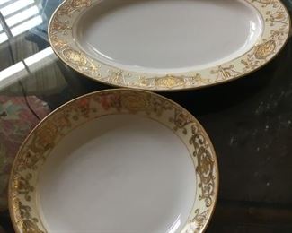 Beautiful set of Noritake Christmas Ball China. Set includes this large platter and bowl plus other serving items and place settings in pristine condition.