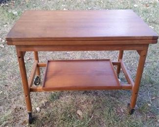 Vintage Teak tea cart/serving tray