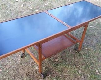 Vintage Teak tea cart/serving tray