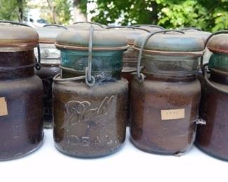 Canning jars (with peaches) from 1949!