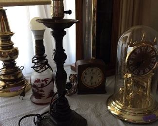 Antique & vintage lamps and clocks
