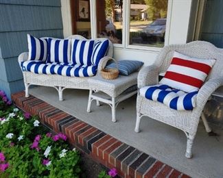 Wicker patio set