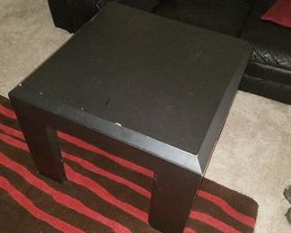 Heavy black block table 28x28 $50