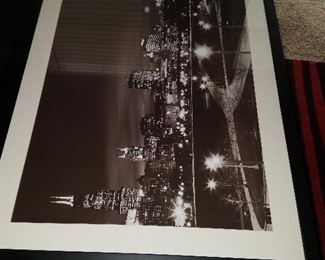 Chicago skyline black and white framed art. 43x32" $35