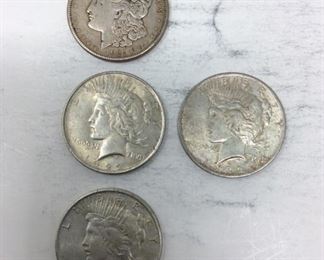 Morgan and Peace Silver Dollars