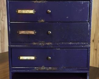 Vintage watch crystal storage cabinets