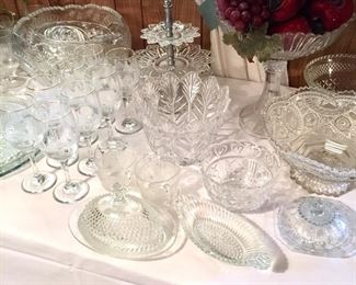 Crystal and glass tableware