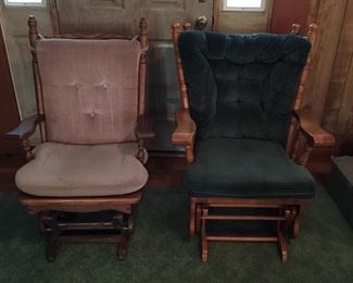 Solid wood glider rockers