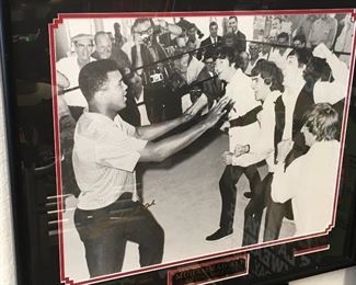 signed Muhammad Ali photo with the Beatles