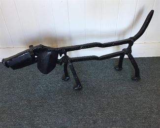 Metal Folk Art Dachshund  