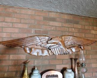 Hand Carved Wooden Eagle