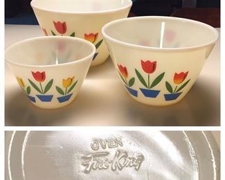 Fire King Tulip Nesting Bowls