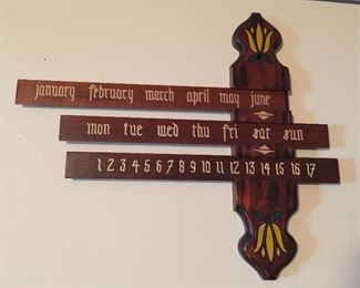 Perpetual Wooden Calendar