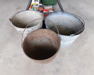 Galvanized Pails/Iron Pot