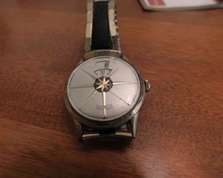 1950's Benrus Dialorama Digital Jump Hour Star Dial Mens Watch(Running) 