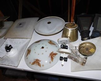 Vintage Overhead Lamp Shades