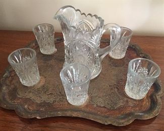 Miniature EAPG Pitcher and Tumbler Set