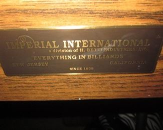 Imperial International Pool Table