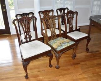 29. Six 6 Chippendale Chairs