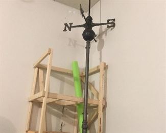 Weather vane that has an all copper sailing ship that belongs on top. See next photo for all copper ship.