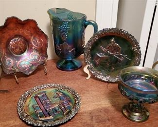 Atq and Vtg Fenton Carnival Glass