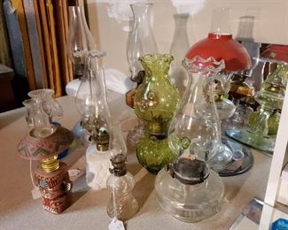 Atq Collection of Oil Lamps Eleven