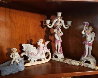 Atq Porcelain Figurines Four